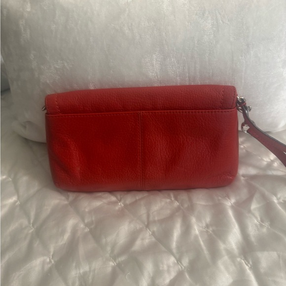 Coach Vermillion Red Leather Wristlet (fits phone) - Picture 2 of 9